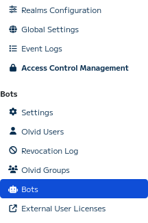 Bot settings button in keycloak administration console