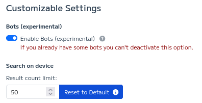 Customizable settings section in your realm settings page.