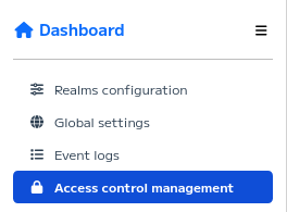 Access Control menu tab